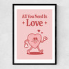 All You Need Is Love by Magnus Myhre Narrow Black Frame