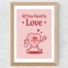 All You Need Is Love by Magnus Myhre Wide Oak Frame