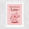 All You Need Is Love by Magnus Myhre Narrow White Frame