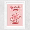 All You Need Is Love by Magnus Myhre Wide White Frame