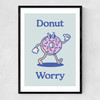 Donut Worry Narrow Black Frame