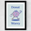 Donut Worry Wide Black Frame
