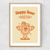 Happy Hour Is Every Hour Narrow Oak Frame