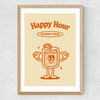 Happy Hour Is Every Hour Medium Oak Frame