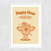 Happy Hour Is Every Hour Narrow White Frame