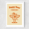 Happy Hour Is Every Hour Medium White Frame