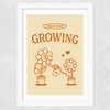 Never Stop Growing Wide White Frame
