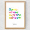 Somewhere Over The Rainbow Wide Oak Frame