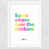 Somewhere Over The Rainbow Wide White Frame