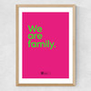 We Are Family Medium Oak Frame