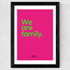 We Are Family Wide Black Frame