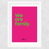 We Are Family Wide White Frame