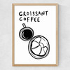 Croissant Coffee Medium Oak Frame