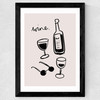 Wine Wide Black Frame