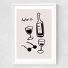 Wine Medium White Frame
