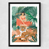 Tiger Woman Medium Black Frame