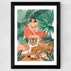 Tiger Woman Wide Black Frame