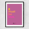 It Must Be Love by Say It With Songs Narrow Black Frame