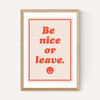 Be Nice Or Leave