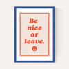 Be Nice Or Leave