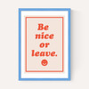 Be Nice Or Leave