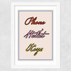 Phone Wallet Keys Wide White Frame