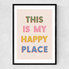 This Is My Happy Place Narrow Black Frame