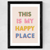 This Is My Happy Place Wide Black Frame