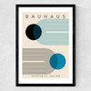 Blue Bauhaus II Medium Black Frame