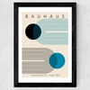 Blue Bauhaus II Wide Black Frame