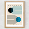 Blue Bauhaus II Wide Oak Frame