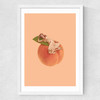 Peachy Keen Medium White Frame