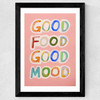 Good Food Good Mood Wide Black Frame