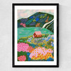 House by the Lake Medium Black Frame