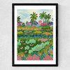 Paddy Ricefield Medium Black Frame