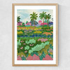 Paddy Ricefield Medium Oak Frame