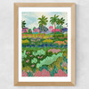 Paddy Ricefield Wide Oak Frame