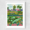 Paddy Ricefield Medium White Frame