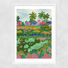 Paddy Ricefield Narrow White Frame