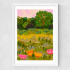 Poppies Garden Medium White Frame