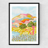 Mountain love Narrow Black Frame