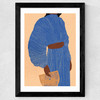 Plisse Bleu Wide Black Frame