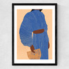 Plisse Bleu Medium Black Frame