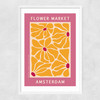 Amsterdam Flower Market Narrow White Frame
