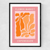 Copenhagen Flower Market Narrow Black Frame