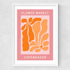 Copenhagen Flower Market Medium White Frame