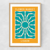 Lisbon Flower Market Narrow Oak Frame