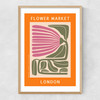 London Flower Market Narrow Oak Frame