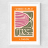 London Flower Market Medium White Frame