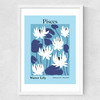 Pisces Medium White Frame
